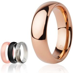 ROQ Women’s Silicone Wedding rings - Set of 4
